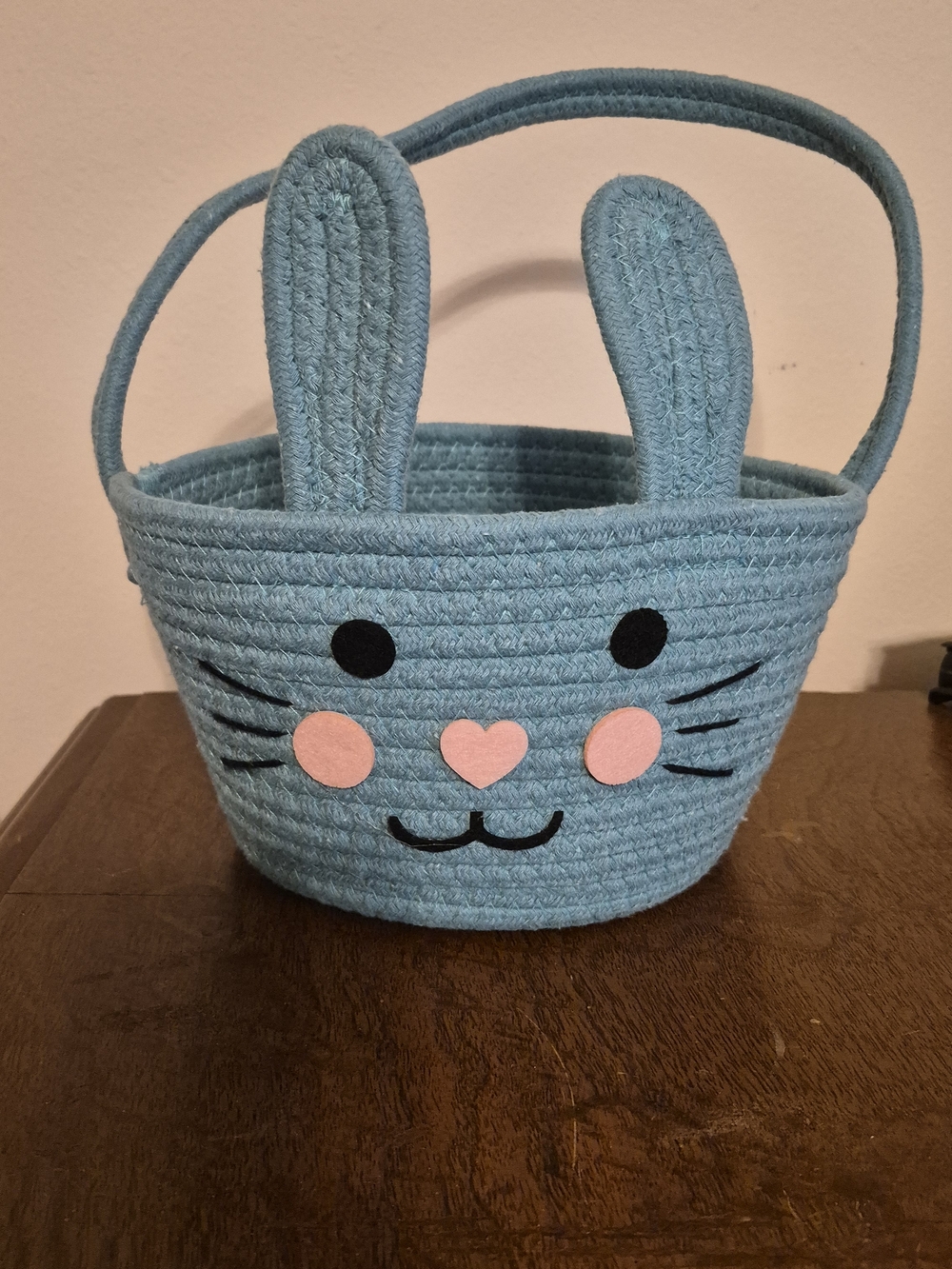 ALDI Teal Rope Bunny Easter Basket